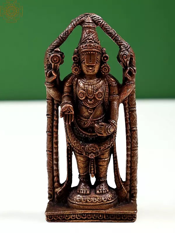 3" Small Lord Venkateswara Copper Statue | Handmade