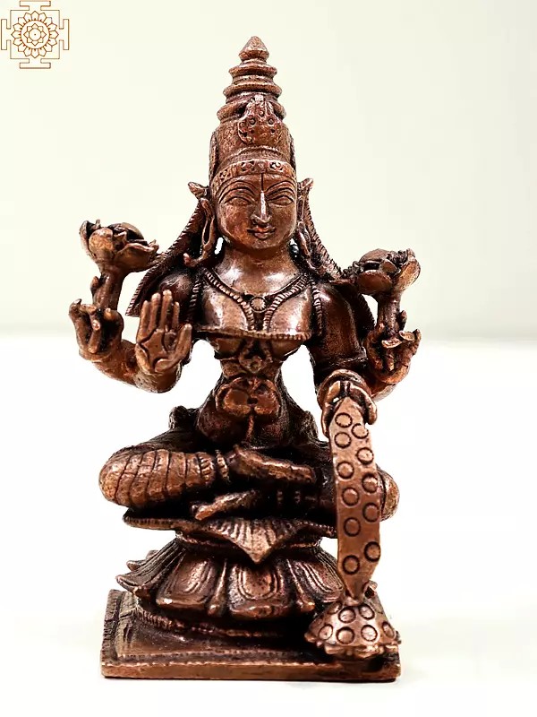 3" Small Goddess Lakshmi Statue | Handmade | Goddess of Money