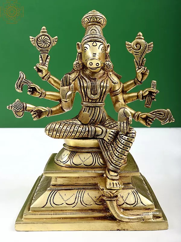 9" Eight Armed Goddess Varahi | Handmade