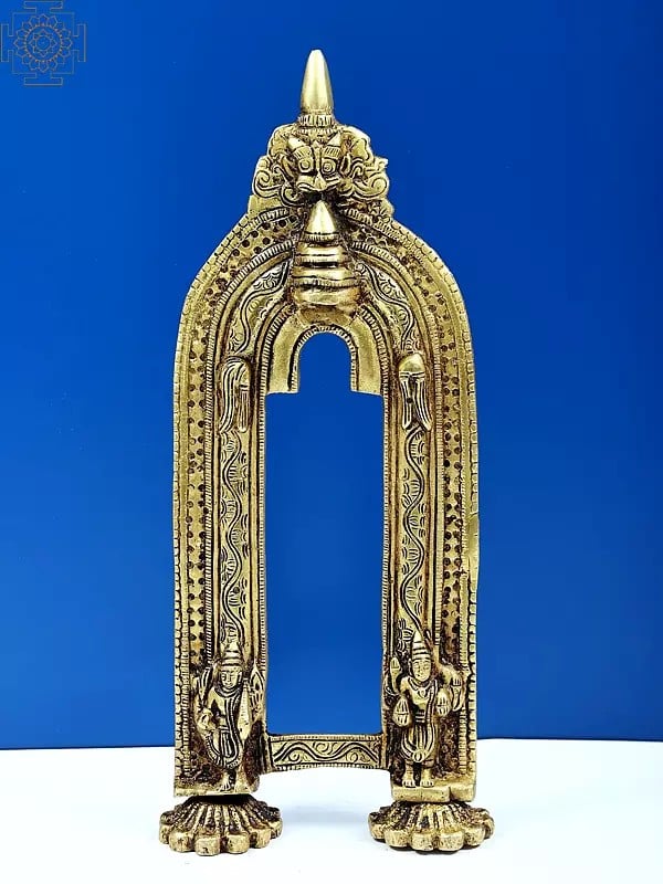 13" Brass Prabhavali with Mythical Yali | Handmade