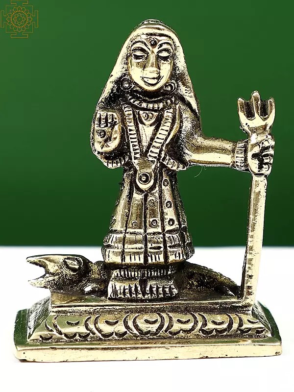 Small Brass Khodiyar Mata (Rare Goddesses of India)