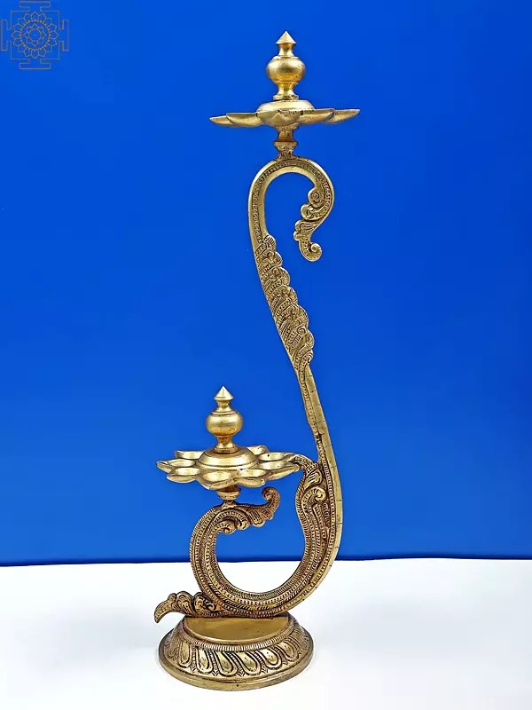 20" Brass Double Layer Lamp
