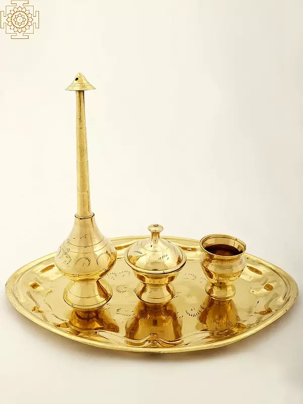 Brass Vengalam Pannir Set (Rose Water Sprinkler Set)
