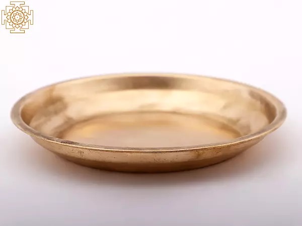 8" Small Copper Pooja Plate