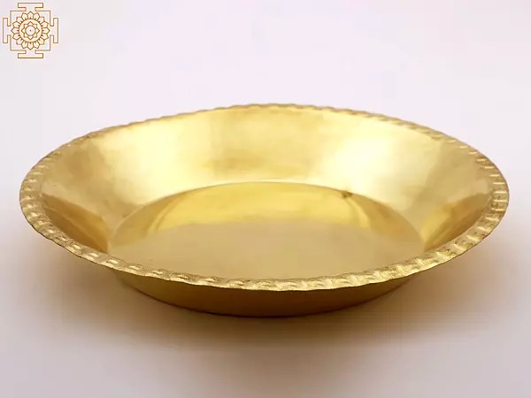 10" Brass Plain Thiruvaradhana Plate