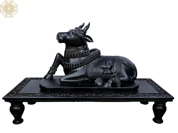 53" Large Superfine Marble Nandi with Pedestal