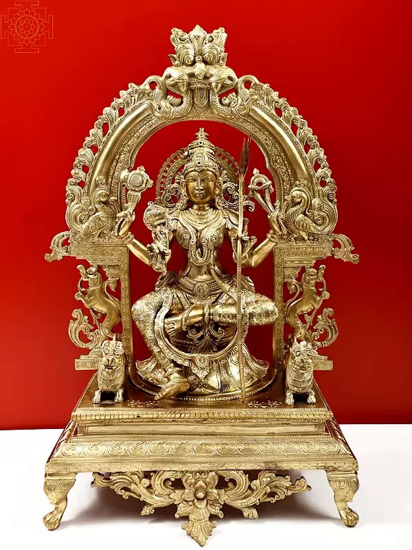 24" Goddess Rajarajeshwari (Tripura Sundari) - Hoysala Art