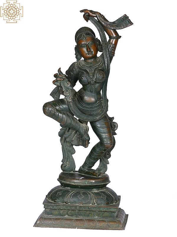26" Dancing Lady | Handmade | Madhuchista Vidhana (Lost-Wax) | Panchaloha Bronze from Swamimalai