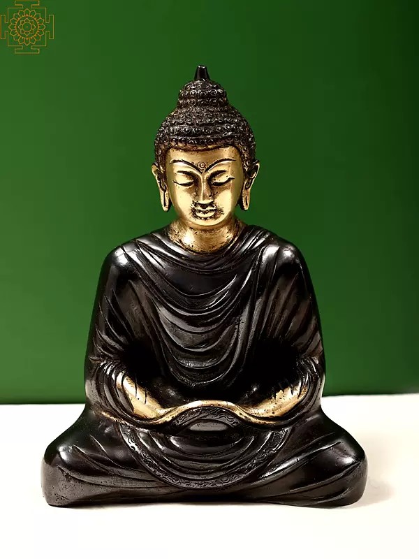 7" Brass Lord Buddha in Dhyana Mudra