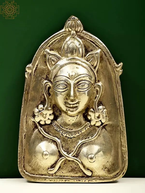 Brass Small Goddess Durga from Himachal Wall Hanging
