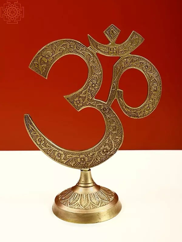 Brass Om with Stand