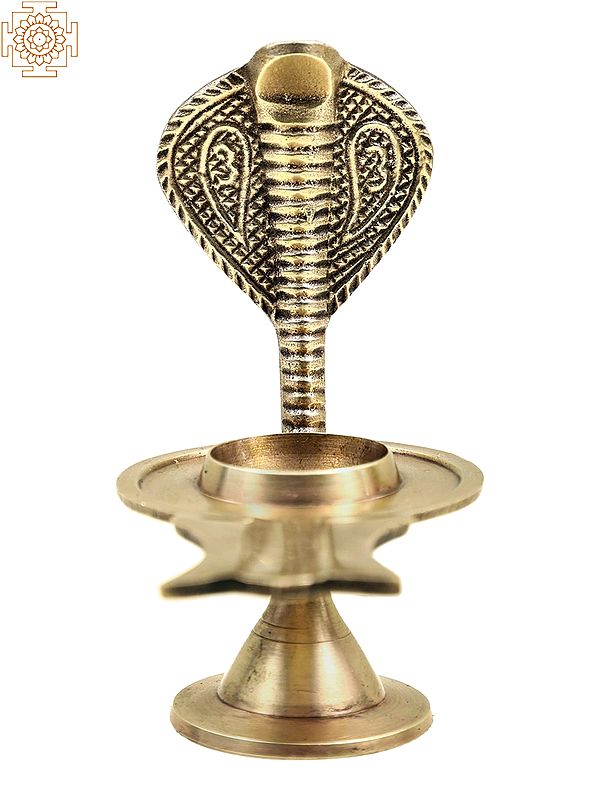 4" Small Brass Shivling Stand