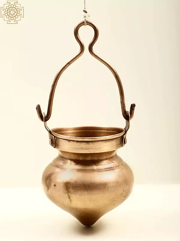 9' Shiva Linga Abhishek kalash (Jal Dhara Brass Kalash)