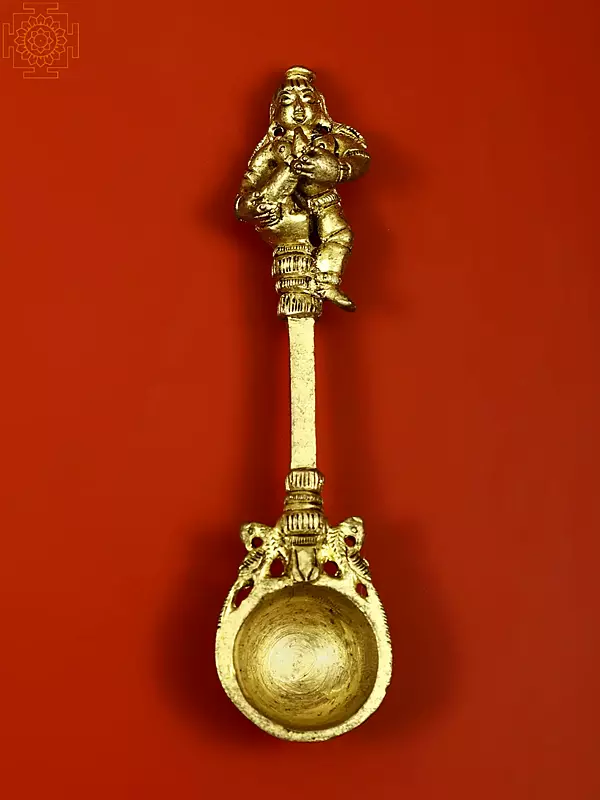 5" Dancing Krishna Ritual Spoon