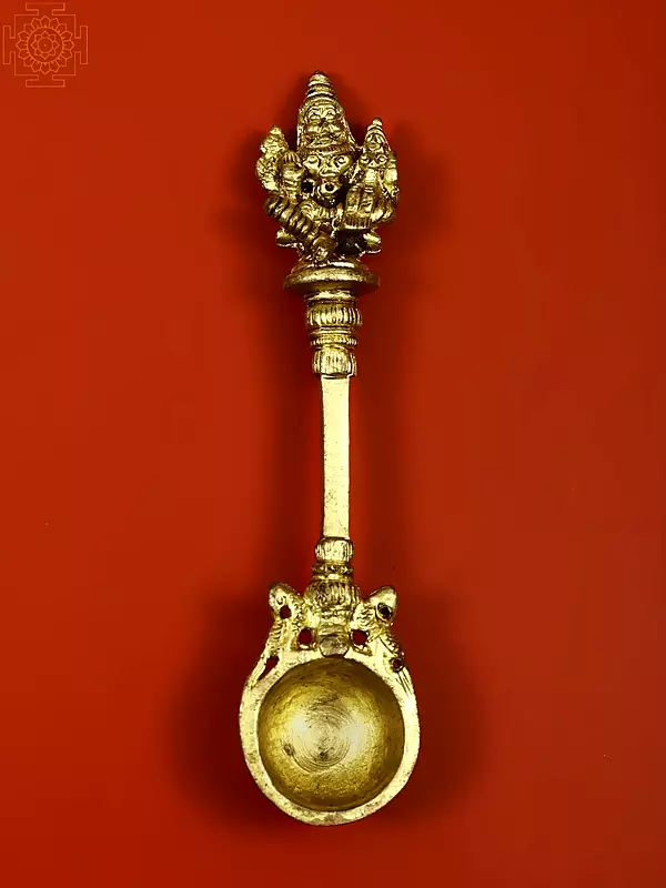 5" Narasimha with Lakshmi Ritual Spoon