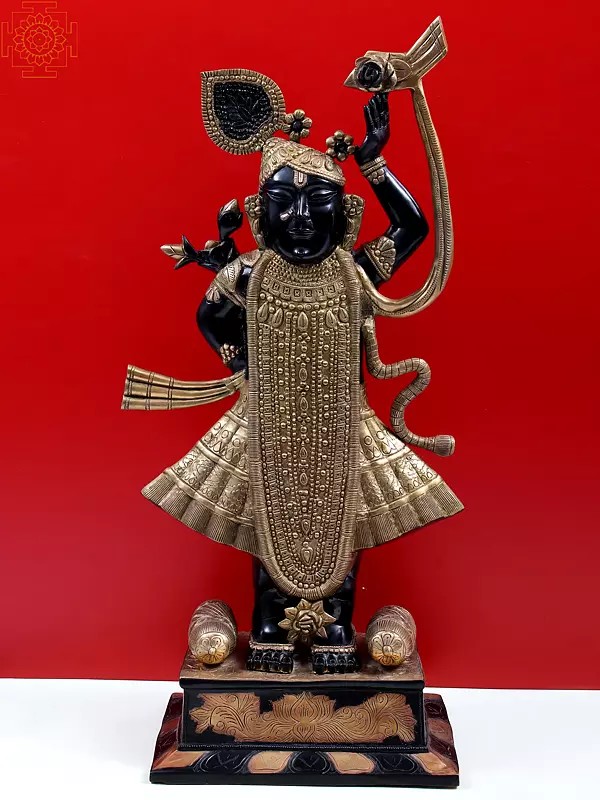 31" Brass Shri Krishna as Shrinath Ji