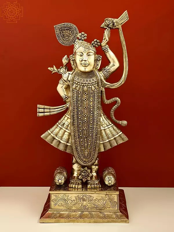 31" Brass Shri Krishna as Shrinath Ji