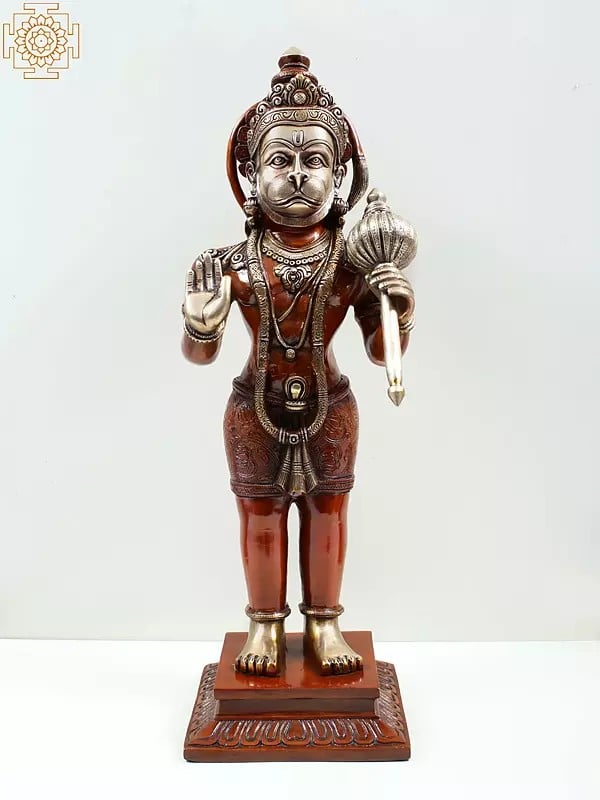 23" Blessing Lord Hanuman In Brass