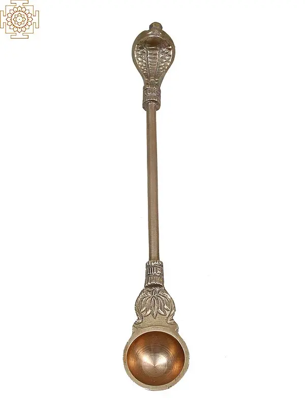 9" Brass Cobra Spoon for Sacred Rituals