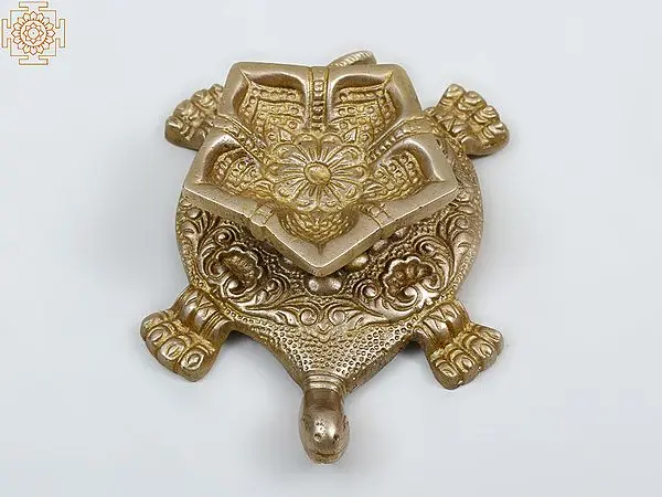 5" Small Brass Diya on Tortoise