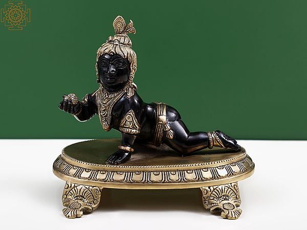 6" Brass Laddu Gopal