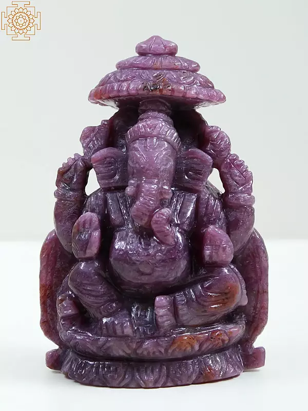 2" Lord Ganesha Ruby Statue