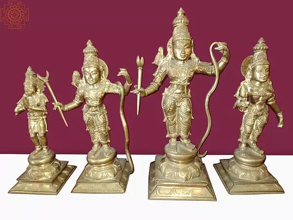 18'' Ram Darbar | Madhuchista Vidhana (Lost-Wax) | Panchaloha Bronze from Swamimalai