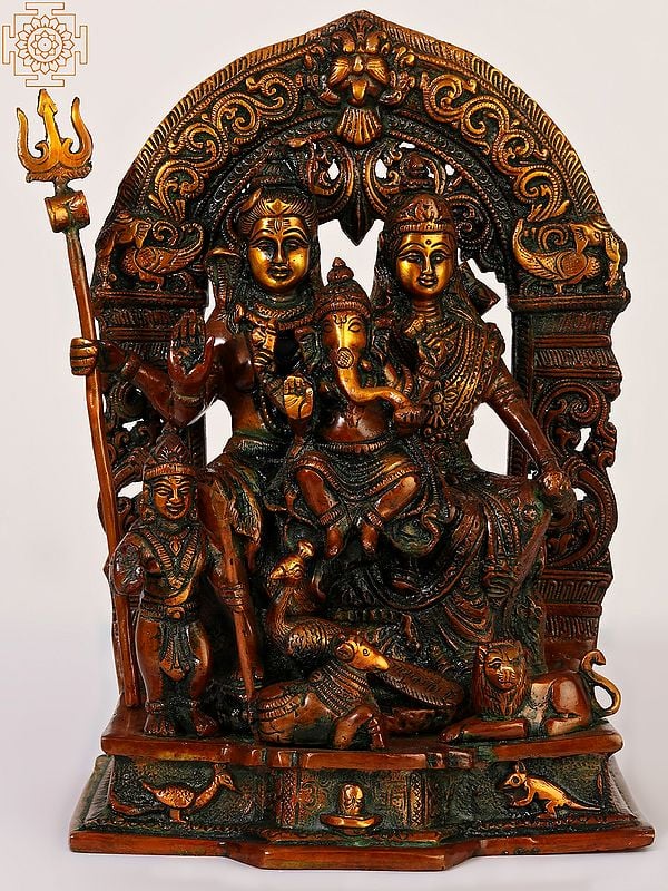 12" Brass Shiva Parivar