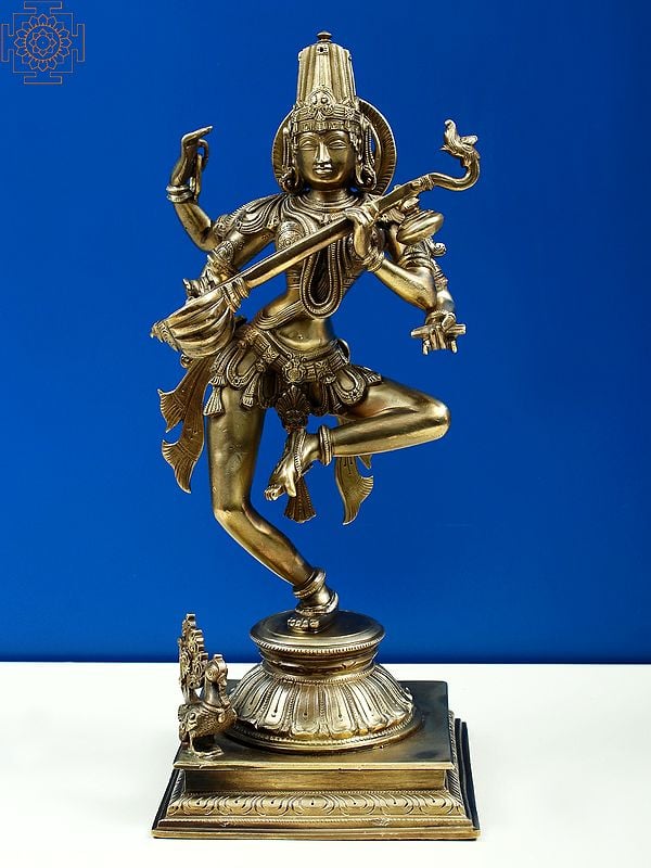 Masterpiece Superfine Bronze Dancing Saraswati (Sculptor: Award Winner Nilakantha Acharya Ji)