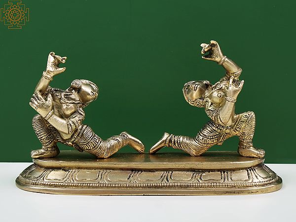 7" Brass Dancing Apsaras