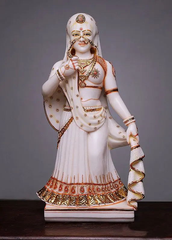 Bani Thani Marble Statue - The Bedecked Lady