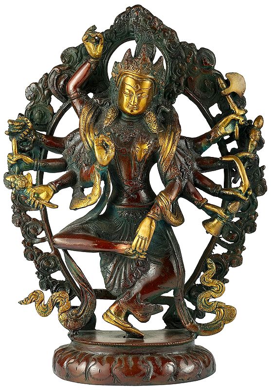 12" Shiva's Taandava In Brass | Handmade | Made In India