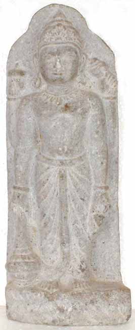 Antiquated Vishnu in Relief (Hard Grey Stone)