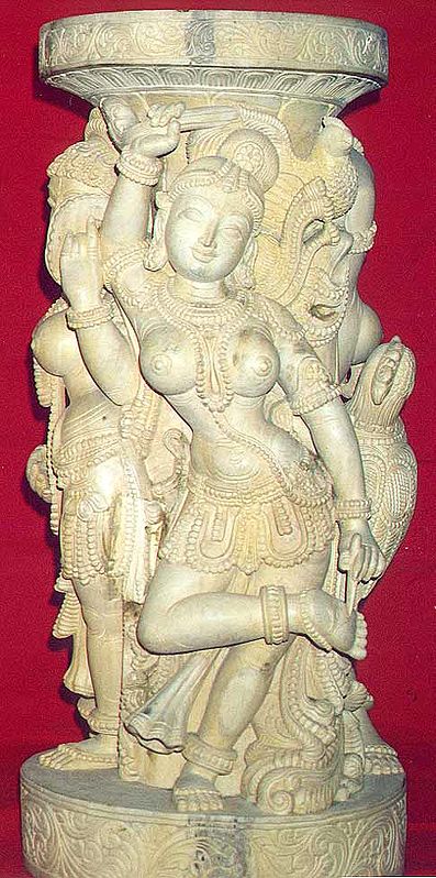 Apsaras on Column Piece