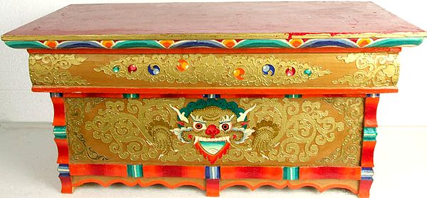 Auspicious Garuda Altar Table from Ladakh