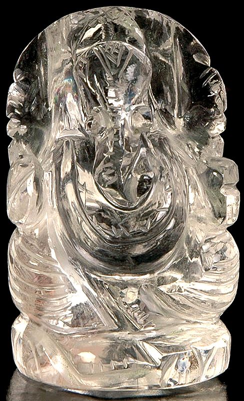 Blessing Ganesha (Carved in Crystal)