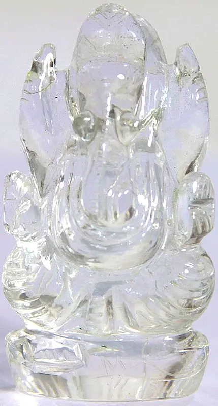Blessing Ganesha (Carved in Crystal)