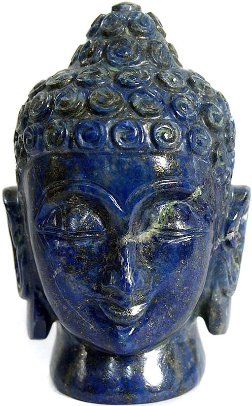 Buddha Head in Lapis Lazuli