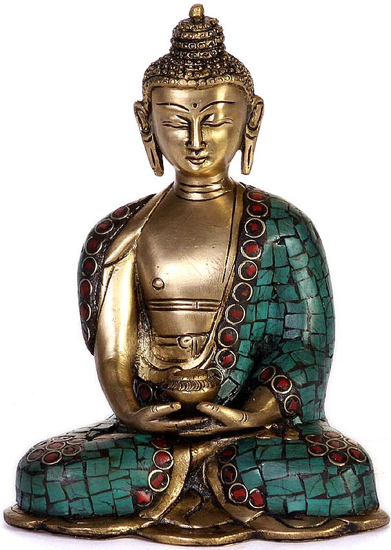 6" Buddha in Dhyana Mudra with Pindapatra