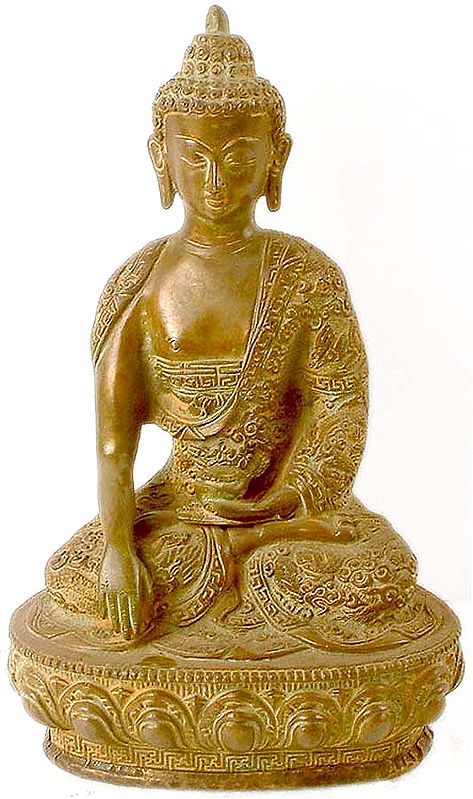 Buddha in Earth -Touching Gesture with Sumptuously Decorated Robe
