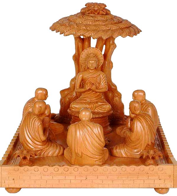 Buddha Preaching to His First Five Disciples