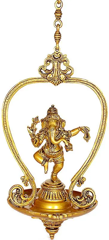 Dancing Ganesha Wall Hanging Lamp