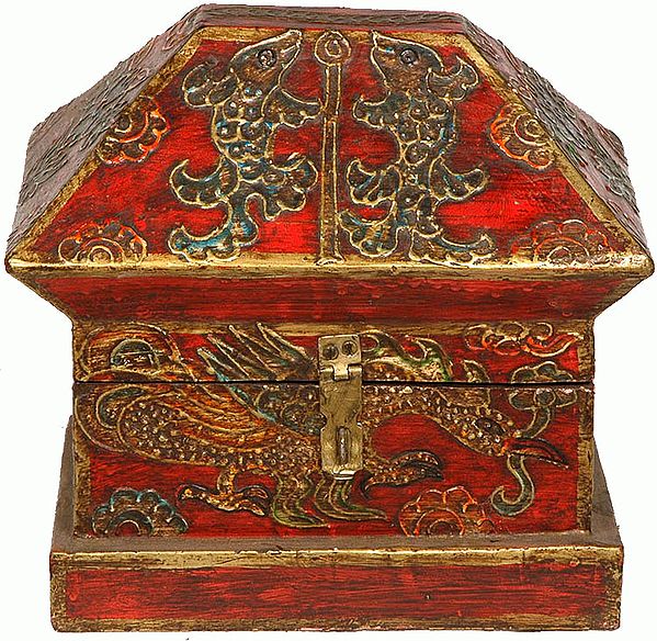 Dragon Temple Ritual Box with Auspicious Symbols