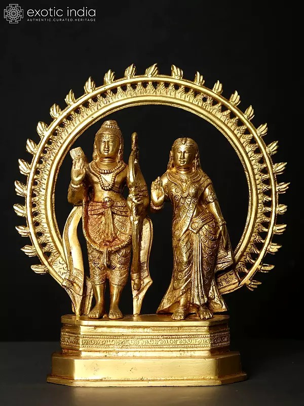 Siya-Rama Brass Statue | Lord Ram and Goddess Sita Idol
