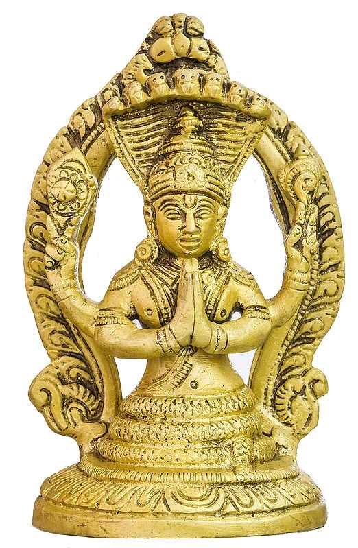 4" Patanjali Sculpture in Brass | Handmade | Made in India