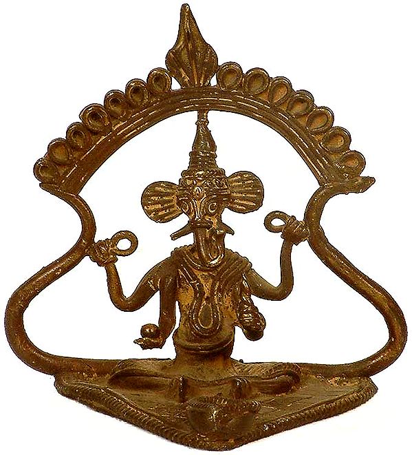Tribal Ganesha Ritual Lamp