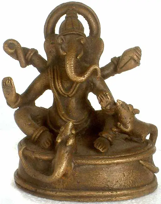 Tribal Ganesha with Two Mice
