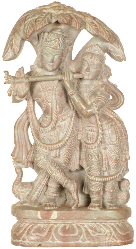 Fluting Radha and Krishna