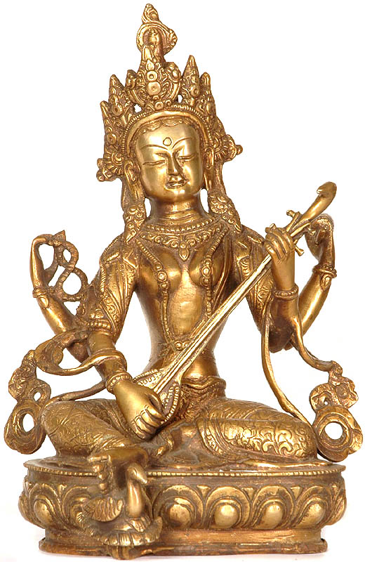 Four-Armed Goddess Saraswati