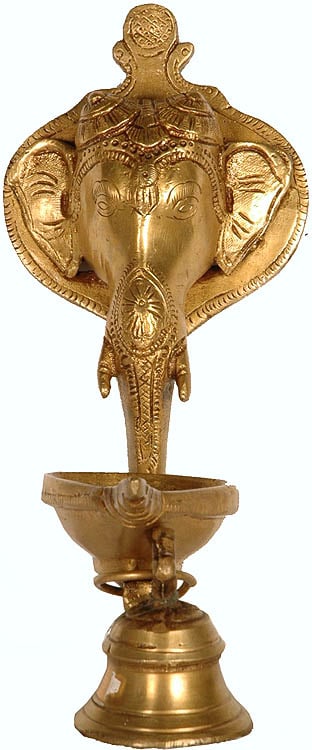 Ganesha Lamp Wall Hanging with Bell